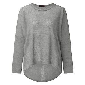 Womens Oversized Baggy Tops Off Shoulder Batwing Sleeve Blouse Long Sleeve Loose Fit Casual Pullover Sweater Shirts Grey