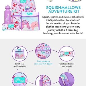 Squishmallows School Bag 4 Piece Set | Kids Backpack And Lunch Bag Set With Pencil Case And Water Bottle | Children's Backpacks | Official Merchandise