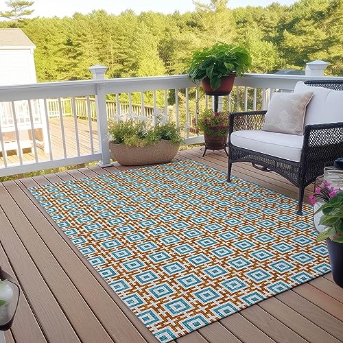 Dalyn Rugs Indoor/Outdoor Marlo MO1 Orange Washable 8' x 10'