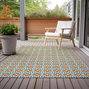 Dalyn Rugs Indoor/Outdoor Marlo MO1 Orange Washable 8' x 10'