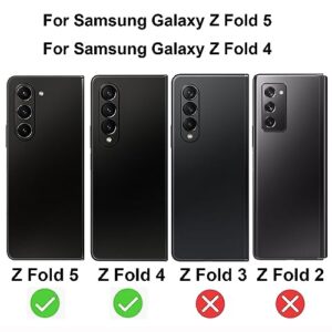 BWEDXEZ 2 Pack Outer Anti-Blue Privacy Tempered Glass For Samsung Galaxy Z Fold 5 / Z Fold 4 Front Mirror Anti-Spy Screen Protector Anti-Peeping Full Covered Film Electroplated Gradient Colorful