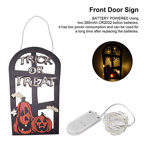 Halloween Welcome Sign, Halloween Decorations, Home Decor Accessories, LED Halloween Sign, Pumpkin Skull Tombstone Shaped Battery Powered Welcome Sign for Home Office Party