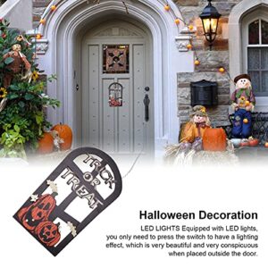 Halloween Welcome Sign, Halloween Decorations, Home Decor Accessories, LED Halloween Sign, Pumpkin Skull Tombstone Shaped Battery Powered Welcome Sign for Home Office Party