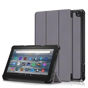 tablet pc case case for kindle fire 7 2022 release case 7.0inch tri-fold smart tablet case,ultra slim lightweight stand case hard pc back shell folio case cover,auto sleep/wake tablet case tablet home