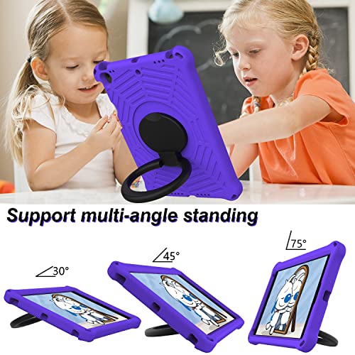 Slim Tablet Case Compatible with iPad Air 3 10.5 / iPad Pro 10.5" 2017 Kids - Dropproof Durable Lightweight EVA Case,360 Degree Rotating Multi-Function Handle Kickstand (Color : Purple)