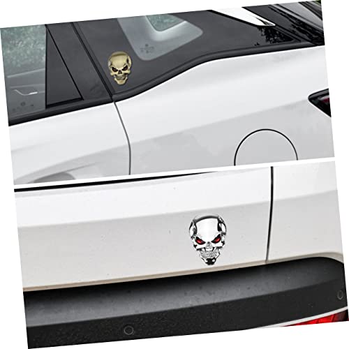 Automotive Metal Skull Decor halloween skull wall stickers refit metal signs metal stickers goth car decor Vehicles Trucks Decorations Emblem