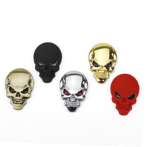 Automotive Metal Skull Decor halloween skull wall stickers refit metal signs metal stickers goth car decor Vehicles Trucks Decorations Emblem