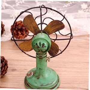 SWOOMEY desk top fan desk fans household fans retro decor decorative table fan vintage fan model farmhouse desk fan model casual resin fan bedroom resin fan artificial decorations