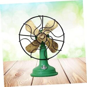 SWOOMEY desk top fan desk fans household fans retro decor decorative table fan vintage fan model farmhouse desk fan model casual resin fan bedroom resin fan artificial decorations