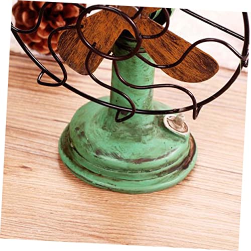 SWOOMEY desk top fan desk fans household fans retro decor decorative table fan vintage fan model farmhouse desk fan model casual resin fan bedroom resin fan artificial decorations