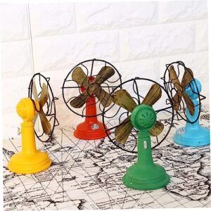 SWOOMEY desk top fan desk fans household fans retro decor decorative table fan vintage fan model farmhouse desk fan model casual resin fan bedroom resin fan artificial decorations