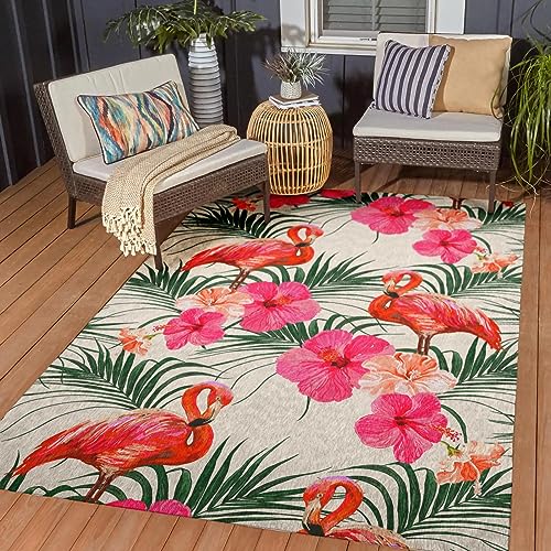 Dalyn Rugs Indoor/Outdoor Tropics TC12 Ivory Washable 8' x 10' Rug