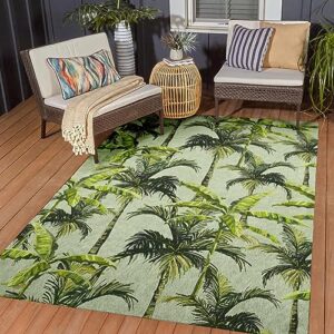 Dalyn Rugs Indoor/Outdoor Tropics TC10 Green Washable 8' x 10' Rug