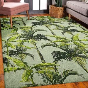 Dalyn Rugs Indoor/Outdoor Tropics TC10 Green Washable 8' x 10' Rug