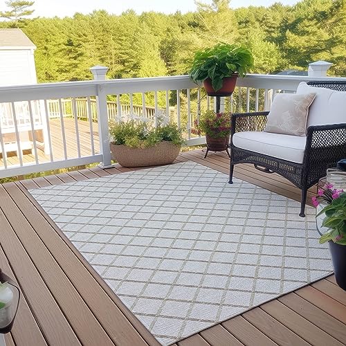 Dalyn Rugs Indoor/Outdoor York YO1 Ivory Washable 8' x 10'