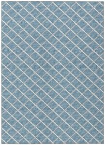 dalyn rugs indoor/outdoor york yo1 blue washable 8' x 10'