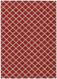 dalyn rugs indoor/outdoor york yo1 red washable 8' x 10'