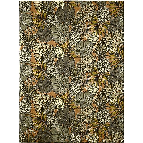 Dalyn Rugs Indoor/Outdoor Tropics TC11 Brown Washable 8' x 10' Rug