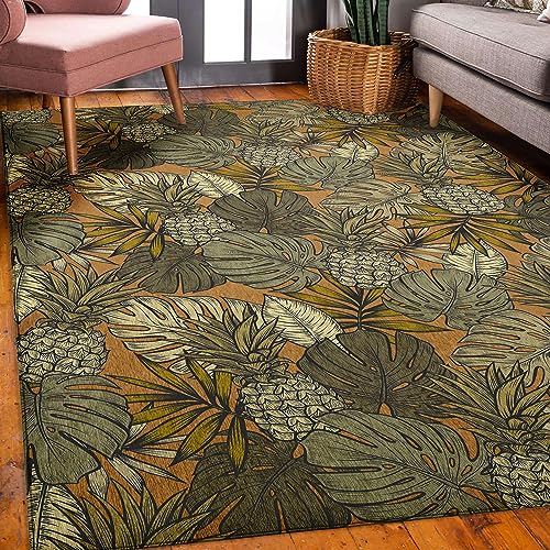 Dalyn Rugs Indoor/Outdoor Tropics TC11 Brown Washable 8' x 10' Rug