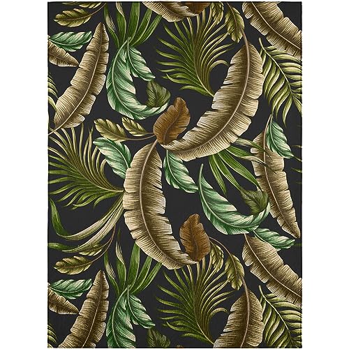 Dalyn Rugs Indoor/Outdoor Tropics TC1 Black Washable 8' x 10' Rug