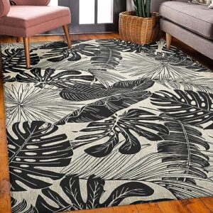 Dalyn Rugs Indoor/Outdoor Tropics TC16 Black Washable 8' x 10' Rug