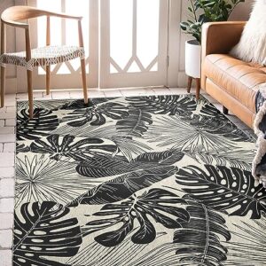 Dalyn Rugs Indoor/Outdoor Tropics TC16 Black Washable 8' x 10' Rug