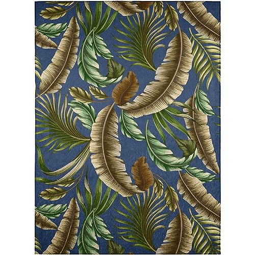 Dalyn Rugs Indoor/Outdoor Tropics TC1 Blue Washable 8' x 10' Rug