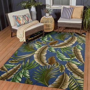 Dalyn Rugs Indoor/Outdoor Tropics TC1 Blue Washable 8' x 10' Rug