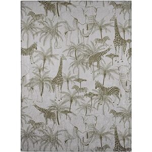 dalyn rugs indoor/outdoor tropics tc7 gray washable 8' x 10' rug