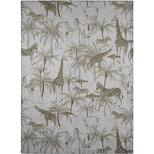 Dalyn Rugs Indoor/Outdoor Tropics TC7 Gray Washable 8' x 10' Rug