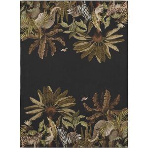 dalyn rugs indoor/outdoor tropics tc8 black washable 8' x 10' rug