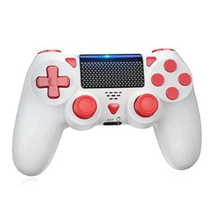 gamrombo wireless controller for ps4, wireless gamepad compatible with playstation 4/slim/pro/pc, built-in 1000mah battery with turbo/dual vibration/6-axis motion sensor