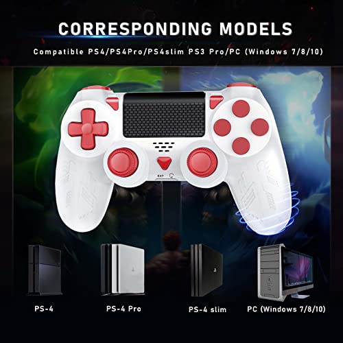 Gamrombo Wireless Controller for PS4, Wireless Gamepad Compatible with Playstation 4/Slim/Pro/PC, Built-in 1000mAh Battery with Turbo/Dual Vibration/6-Axis Motion Sensor