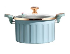 non-stick enamel micro pressure cooker，2023 new 8l multifunctional time saving non stick stockpot,pressure cooker soup stew pot enamel soup pot for kitchen (blue)