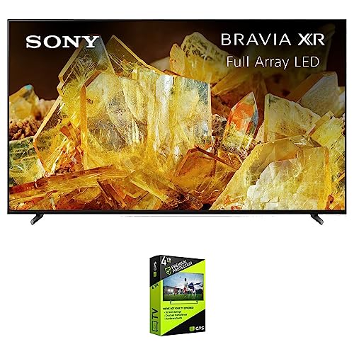 Sony XR55X90L Bravia XR 55" X90L 4K HDR Full Array LED Smart TV (2023 Model) Bundle with 4 YR CPS Enhanced Protection Pack