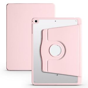 tablet pc case clear back case compatible with ipad air 2/air 1 for ipad 2018 2017 9.7" with pen holder, 360 degree swivel stand folio flip smart tablet cover auto sleep/wake tablet case tablet home (