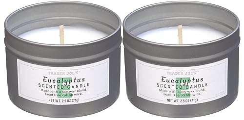 Trader Joe's Eucalyptus Scented Soy Candle (2 Pack)