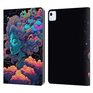 head case designs officially licensed wumples cloud goddess aphrodite cosmic arts leather book wallet case cover compatible with apple ipad air 2020/2022