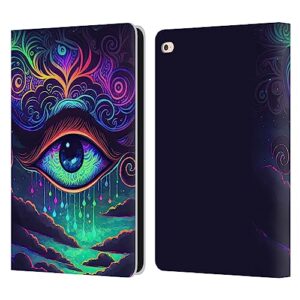 head case designs officially licensed wumples eye cosmic arts leather book wallet case cover compatible with apple ipad air 2 (2014)