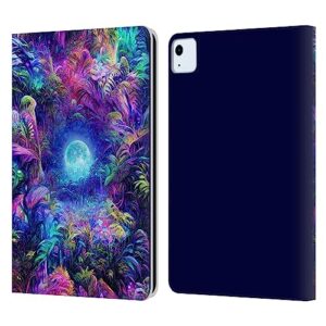 head case designs officially licensed wumples jungle moonrise cosmic universe leather book wallet case cover compatible with apple ipad air 2020/2022