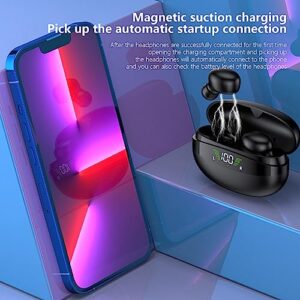 Xecvkr Wireless Earbuds Noise Cancelling with Charging Case —Upgraded Bluetooth 5.3 in Ear Headphones Built-in Microphone Premium Sound Earbuds for Bluetooth-Enabled Cell Phones