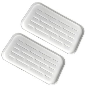 2 Pack Kitchen Sink Organizer Tray Silicone Drainage Tray Dish Drying Mat Dish Drying Mat Kitchen Counter Sink