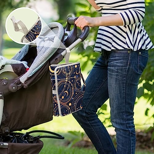 Moon Star Bohoo Portable Baby Changing Pad Travel Diaper Changing Table Mat Foldable Waterproof Changing Station with Built-in Pillow for Newborn Essentials Stuff Baby