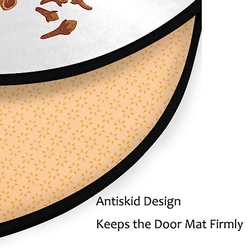 Pumpkin Spice Latter Mug Area Rug Round 3ft Thanksgiving Autumn Circular Carpet Floor Mat Soft Non Skid for Living Room Dining Holiday Decor Seasonal Washable