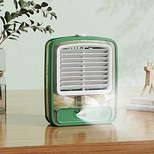 Evaporative Air Cooler, USB Rechargeable Air Conditioner Fan, 3-in-1 Small Personal Air Cooler with Humidifier, 3 Speeds Desktop Cooling Fan with Water Tank, Desk Fan For Room Car Camping