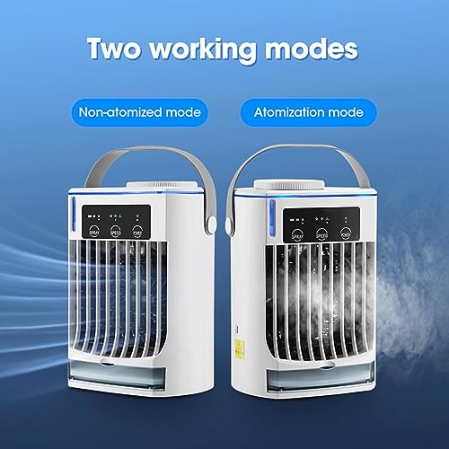 Evaporative Personal Cooler | 500ml water tank Mini Ac for Car | Portable Air Conditioner 3 powerful speeds, 3 Mist Modes | Quiet Air Conditioner for Room Office Camping