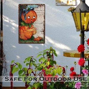 Vintage Illustration Halloween Decor Metal Sign Decoration Indoor Outdoor