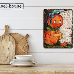 Vintage Illustration Halloween Decor Metal Sign Decoration Indoor Outdoor