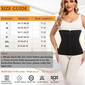 Everfion Waist Trainers Trimmer for Women Sauna Sweat Bands Wraps Workout Corset Slimming Belts Hot Body Shaper,Blue, L