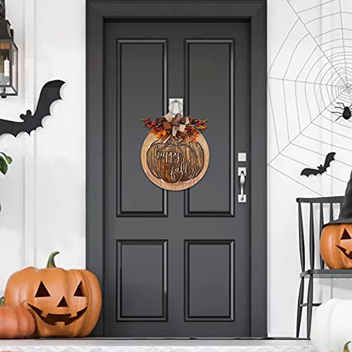 Halloween Welcome Hanging Door Sign Wreath Decoration Truck Doorplate Halloween Goods Pumpkin Autumn Stolen Home Home Decor (As show, One Size)